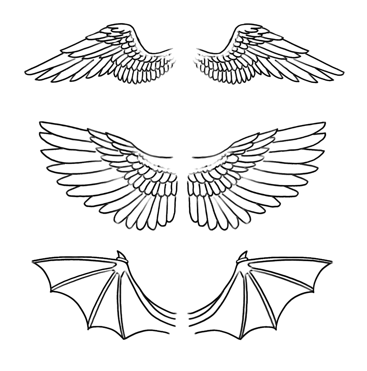 clipstudiopaint's tweet photo. What do bats, angels, and birds have in common? Well, the wings of course! Check out this tips entry by @Chevistey if you want to learn how to draw various types of wings!
https://t.co/k6LTpPQWHv https://t.co/ZkBdsPZBjP
