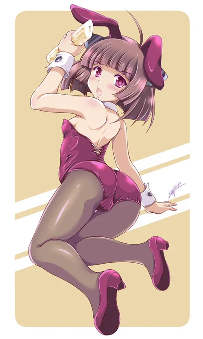 今日はきりたんぽの日らしいので東北きりたんバニー描きました!申し訳程度のきりたんぽ要素入り#きりたんぽの日 #東北きりたん 