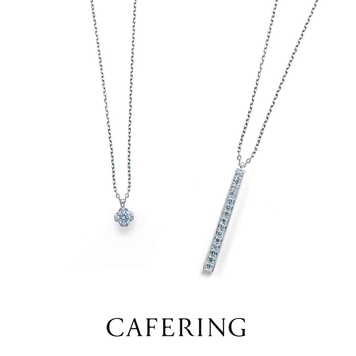 CAFERING1999's tweet photo. アイスブルーダイヤモンドの新作ネックレスも🩵CAFERINGの結婚指輪や婚約指輪をブルーダイヤモンドのデザインで選んでくださった方のアニバーサリーやクリスマスプレゼントにもおすすめです🩵
#青好き https://t.co/uYubnp5rq2