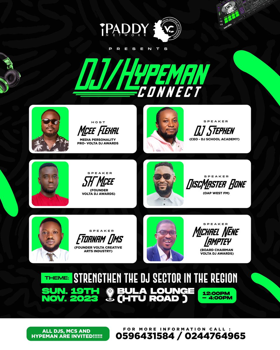 iPaddy Network x Volta Creative Art will be holding a dialogue meeting with Stakeholders in the sector. A surprise guest will be coming through as well. For the culture.