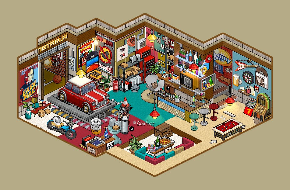 Garage Man Cave 🚗📺🎯
Retro Series 1/4 - 50s

Built on <a href="/habboxfrance/">Habbox</a>