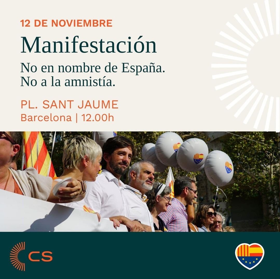 MontseHerreraMi's tweet photo. El golpe a la Democracia y el Estado de Derecho nos lleva al debacle de un país, la ruptura y confrontación con el resto de España,  excluyendo y apartando a tod@s los que no piensen como nacionalistas enfermos de poder.
Cs estará este 12N en Barcelona, acompañanos
#NoEnMiNombre https://t.co/9DoJA52aaP