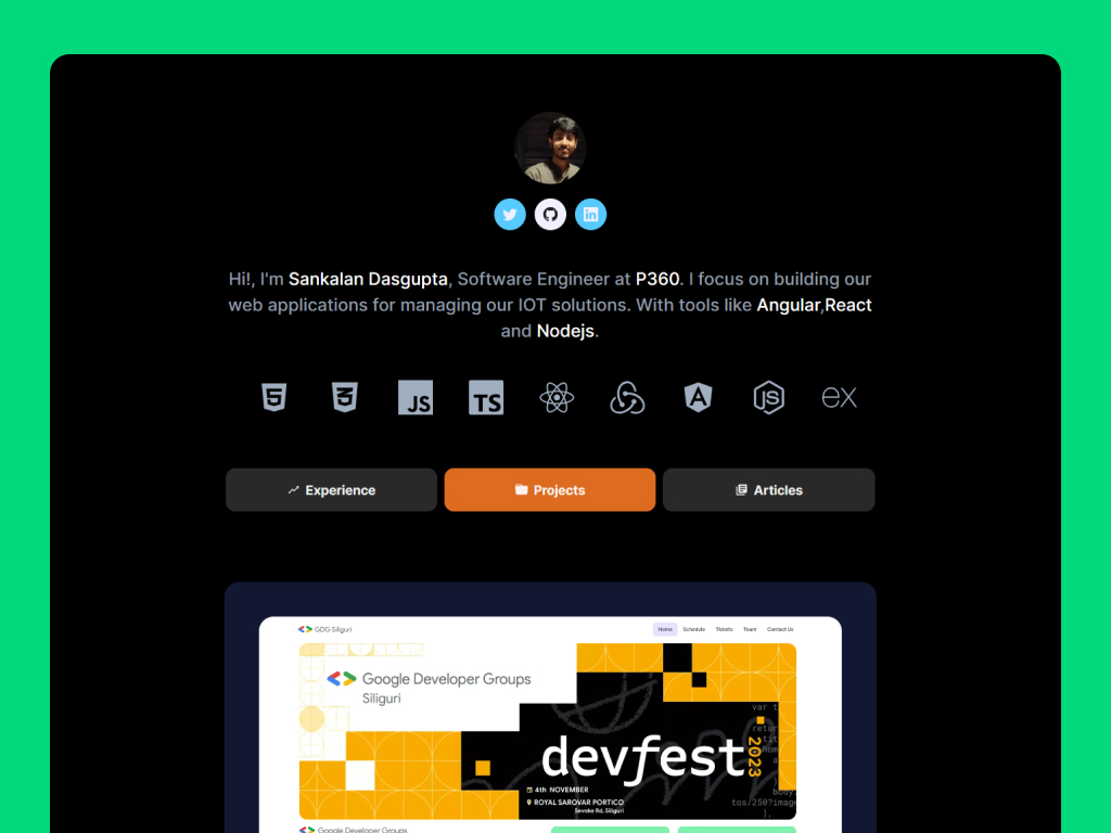 Sankalan47's tweet photo. Excited to announce that My portfolio built with React is now Live!
Portfolio Link: https://t.co/l2uUHG3AH5
Do Check it out 🙌 Thank You!
#reactjs #javascript #vite #showcase #frontend #uiux https://t.co/Mz0og7hbQz