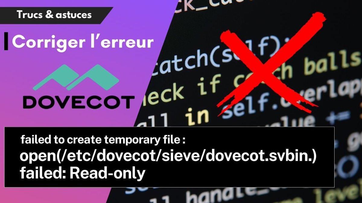 LaRevueGeek's tweet image. Petite astuce du matin pour les #adminsys 😊
Résolution de l&apos;erreur &quot;dovecot.svbin failed : Read-only File System&quot; dans #dovecot

larevuegeek.com/articles/trucs…

#dev #imap #sysadmin #debian #linux