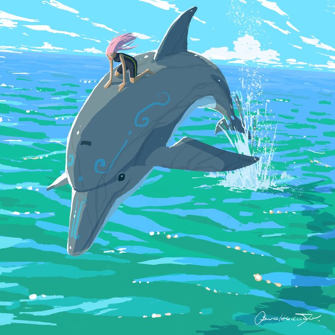 「blue sky waves」 illustration images(Latest)