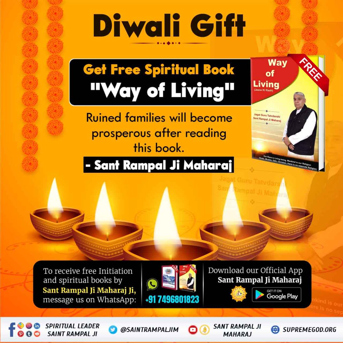 #SpiritualBooks_On_Diwali
Ruined families will become prosperous after reading this book.

-Sant Rampal Ji Maharaj✨️
#GodMorningSaturday
#Diwali