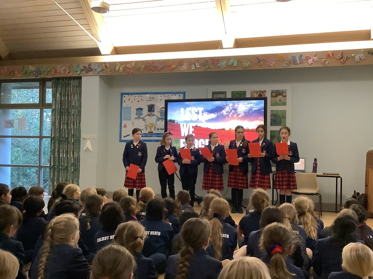 Our Pre-Prep and Junior Field of Remembrance, alongside our Year 6 pupils reading their powerful Remembrance poetry in assembly. ❤️ <a href="/TalbotHeathSch/">Talbot Heath School</a>