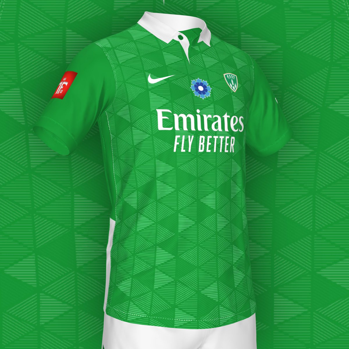 ASSE_ufficiale's tweet photo. L'@ASSaint_eternel soutien le bleuet de France, voici notre maillot pour ce week-end contre le @StadeReimse 

#SRASSE #TFLigue3 #TFFederation #bleuetdefrance https://t.co/DN5IP4wS6L