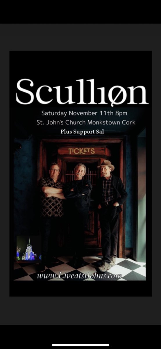 Very excited to be heading to the wonderful St John’s Church in Cork tonight for a sold out show!