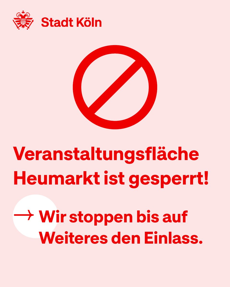 Ihr seid doch komplett jeck! Auch der Heumarkt ist voll! Wir stoppen daher ein Einlass bis auf Weiteres. Bitte verteilt euch in der Stadt und feiert in allen Veedeln. Mehr Infos gibt unter karneval.koeln #elfterimelften