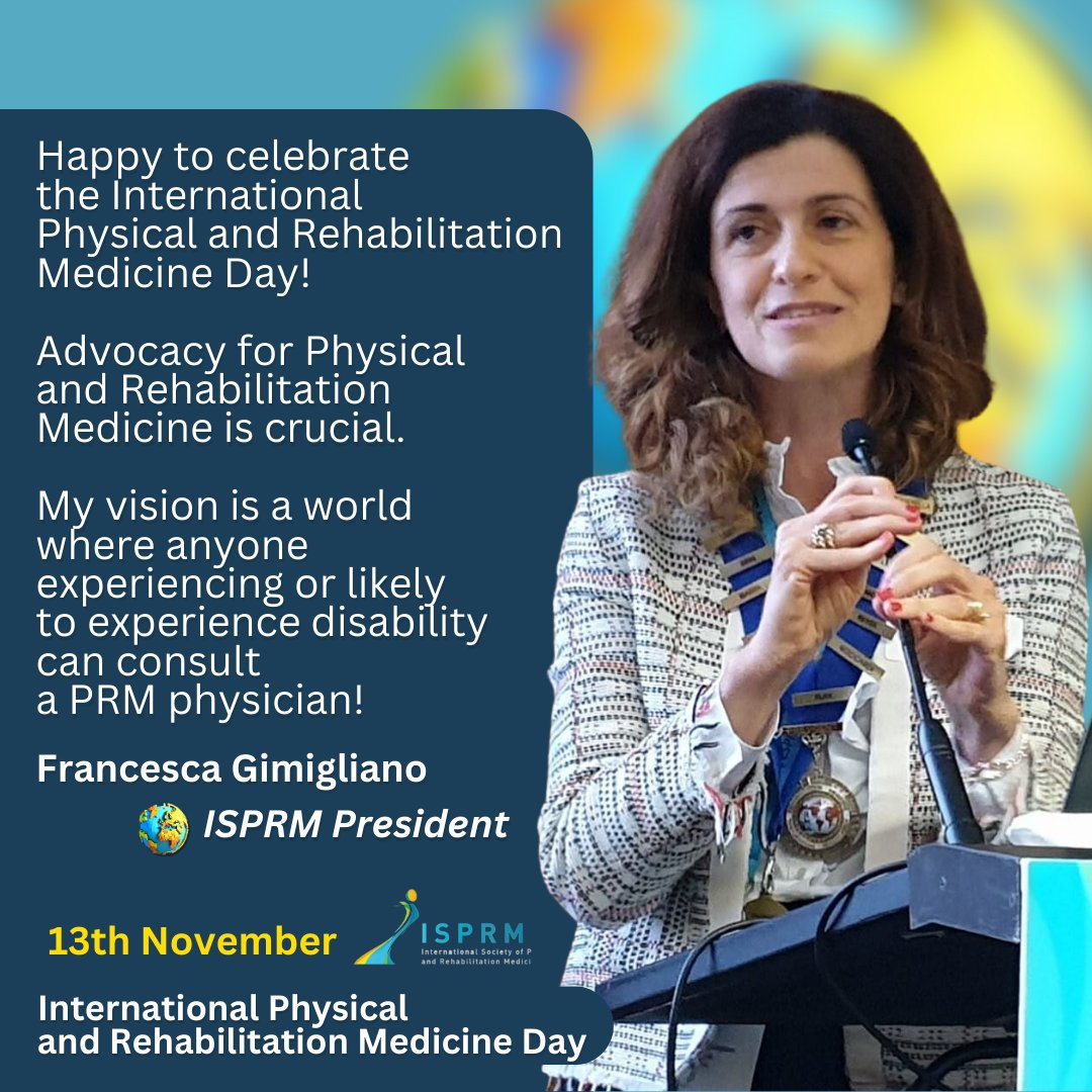 🌍 On monday, November 13th we will celebrate the first-ever International Physical and Rehabilitation Medicine Day!
💪 Join our online celebration, livestreaming in Facebook and Youtube, Monday November 13th at 1 PM CET.
👉 𝐘𝐨𝐮𝐭𝐮𝐛𝐞: tinyurl.com/mkhvmejm
