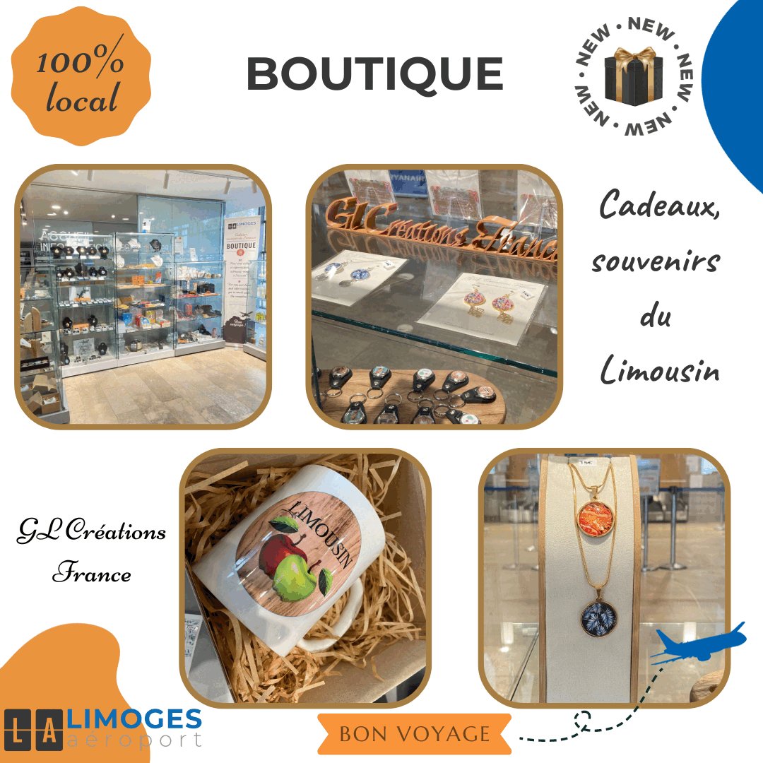 Nouveautés dans la Boutique de l'aéroport !
Découvrez les cadeaux à offrir de @glcreationsfrance.
Retrouvez tous les créateurs présents dans notre boutique➡️ aeroportlimoges.com/services/bouti…
#limogesartisan #limogesmaville #aroportlimoges #boutiquedecréateur #artisanatlocal #handmadegifts