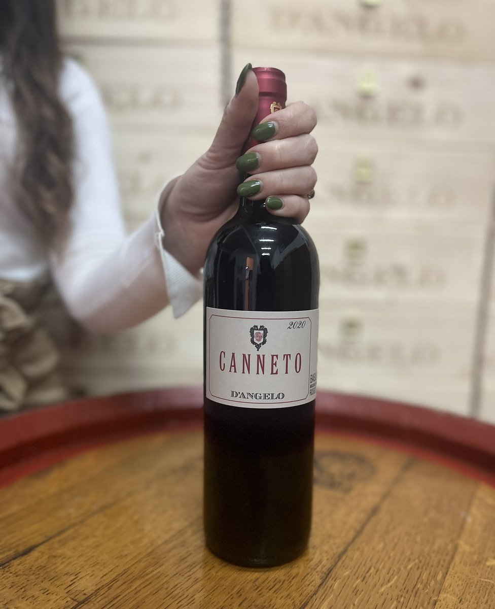 Wine of the day: Canneto 2020! Canneto is definitely one of the historic wine of the winery, known for being the only one to be refined in barriques. #aglianicodelvulture #dangelowine