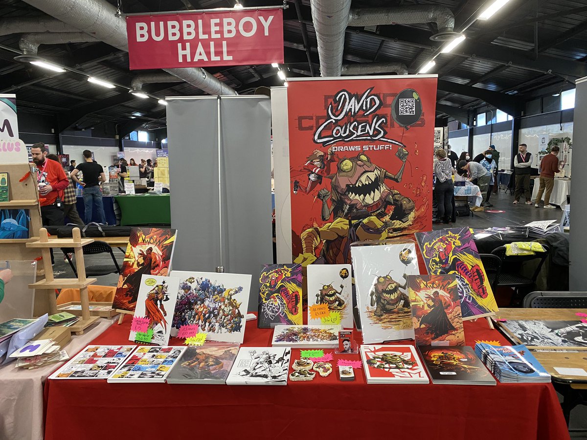 Thought bubble starts in half an hour! I’m in BubbleBoy Hall - D5, come and say hi! 😊