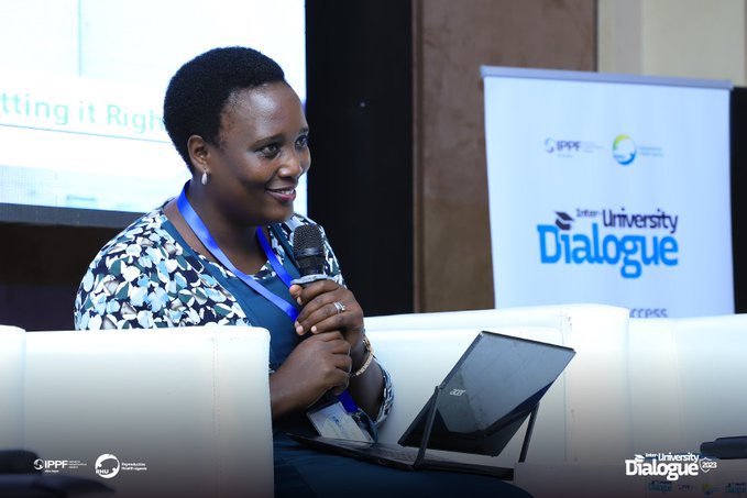 EstherBirungi22's tweet image. On going : Inter-University Dialogue by Reproductive Health Uganda and partners. 
The @kyambogou Dean of students Mrs Bridget Mugume has welcomed all the attendees 
#IUDUg23 
#GettingItRight