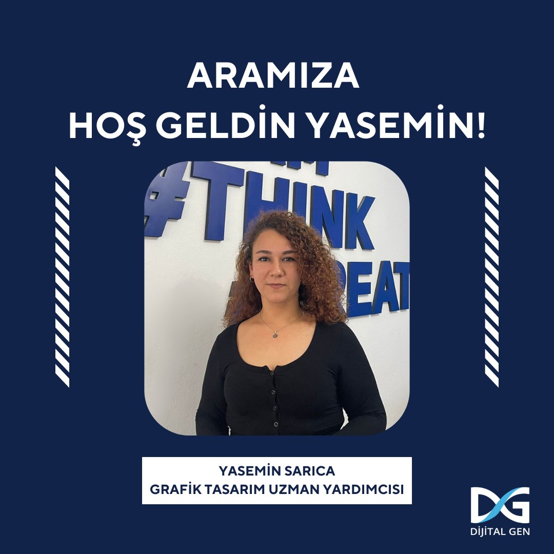 Aramıza hoş geldin, Yasemin! Birlikte çok şey başaracağımıza eminiz.⭐ 

#dijitalgen #grafiktasarım