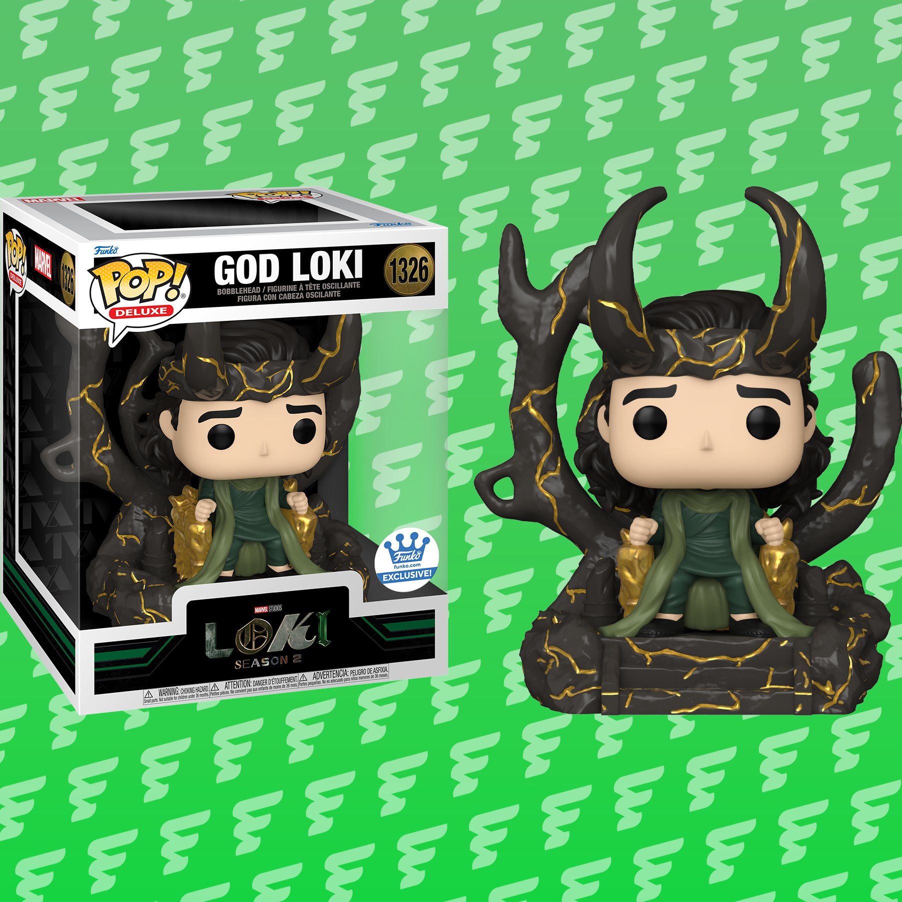 Funko Finderz  Funko Pop! News & More! on X: First look at Funko  Exclusive God Loki Pop! Deluxe. Coming soon! #Loki #LokiSeason2 #LokiS2 # Funko #FunkoPop #FunkoPopVinyl  / X