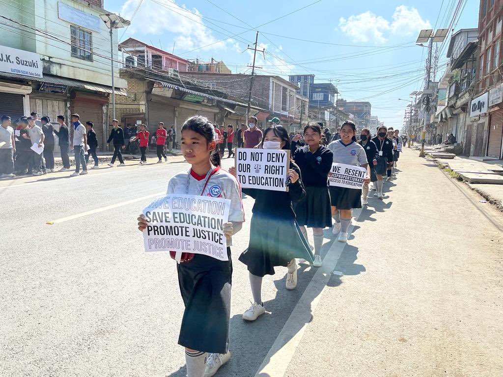 hoihnu's tweet photo. #ModiSpeakupforManipur 
192nd day of unrest in Manipur!
This morning, thousands of students marched on the streets of Lamka (Churachandpur) at a “Rally against educational negligence.” It is their sincere appeal, dear @PMOIndia @narendramodi that their voices be heard. https://t.co/rMTsDrd7AY
