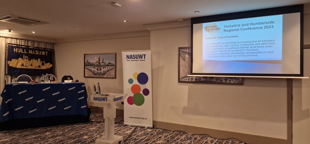 All ready for our Yorkshire and Humberside Regional Conference #NASUWTYHRC23