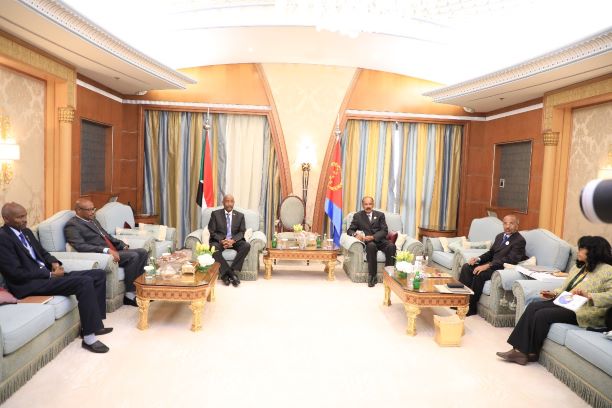 President Isaias Afwerki held extensive discussions in Riyadh this morning with South Sudan President Salva Kiir Mayardit &amp; Sudan's President of Sovereign Council Gen. Abdel-Fattah Burhan respectively.  Talks centered on finding lasting solution to war in Sudan &amp; bilateral ties