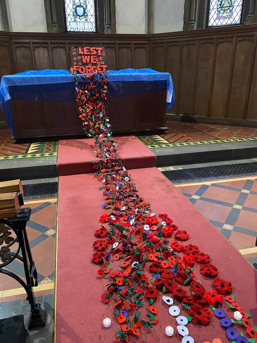 At this time of Remembrance, thank you to everyone who has contributed to our wonderful and incredibly moving path of poppies in St James’s Hospital Chapel. Our path commemorates all those who have died, and are still dying, due to war and its legacy. We will remember them.