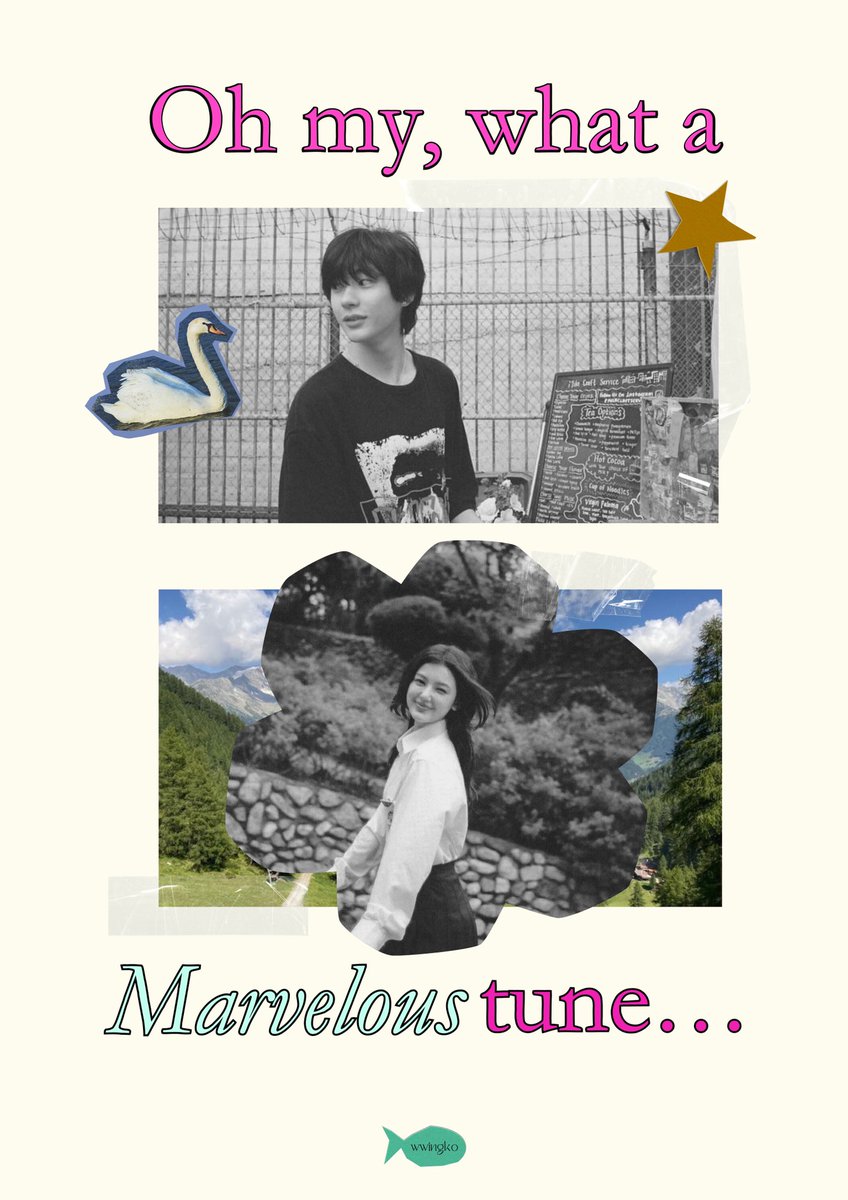 wwingko's tweet image. oh my, what a marvelous tune

helichio, anton lee and danielle marsh few tweets au
— wwingko