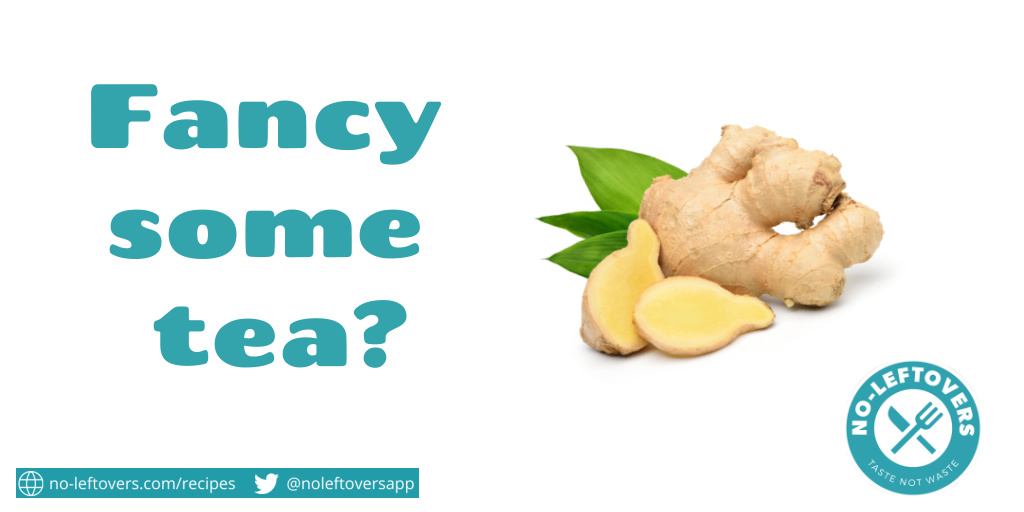 Cooking with ginger? Don't throw away the peel! Add this to boiling water to make a delicious and healthy tea. For more tips and recipes head to no-leftovers.com/recipes
#footwastehack #lemonrecipes #recipes #leftovers #noleftovers #tastenotwaste #zerowaste #noloftoversapp