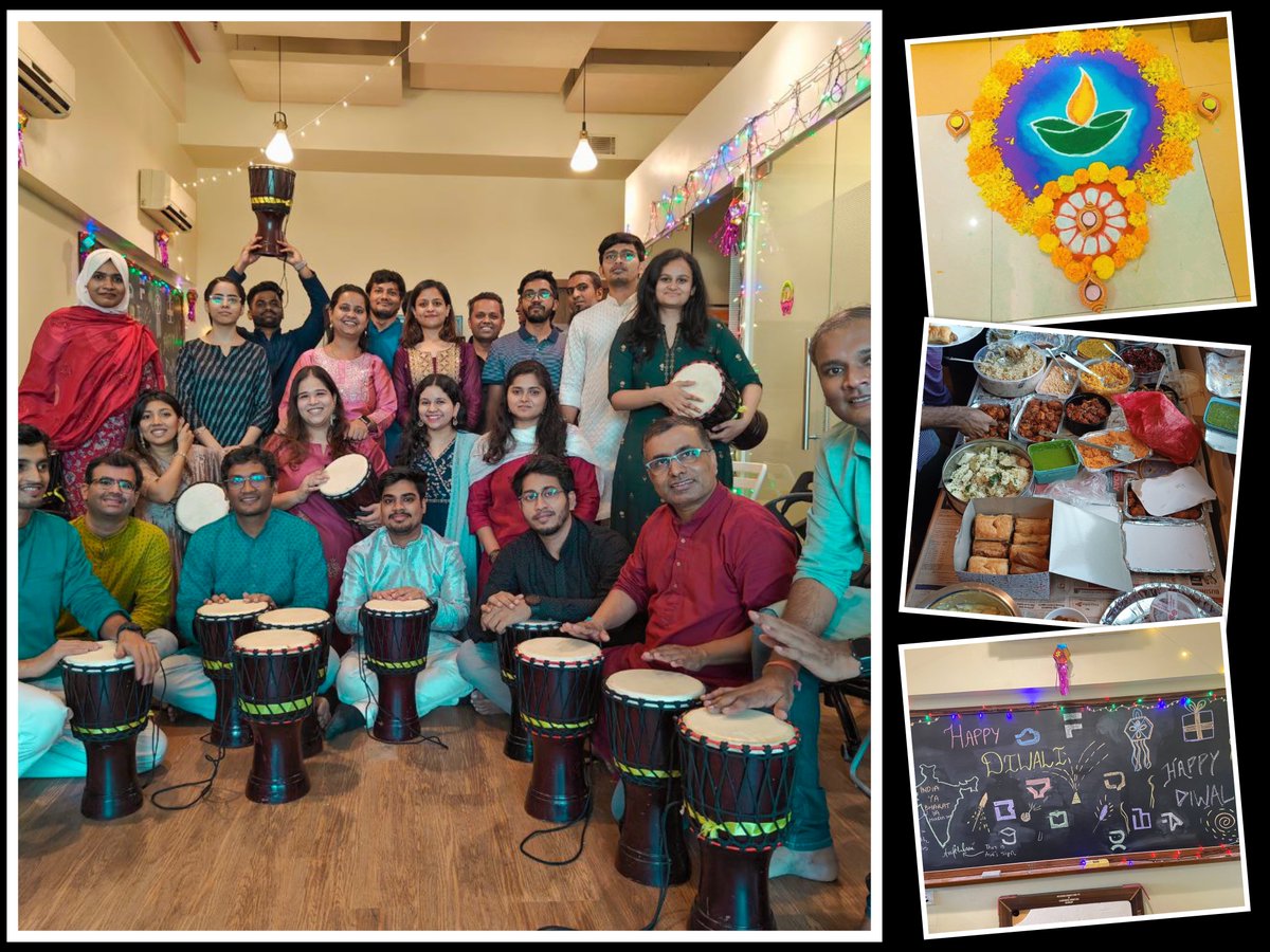 During this Diwali, Frappe marked the occasion with delicious treats, rhythmic beats, and eco-friendly festivities! 🪔

Here's to a joyous celebration and a sustainable future! 🌟
🍲 Potluck | 🎨 Office Decor | 🥁 Drum Circle Workshop 

#greendiwali #officecelebration