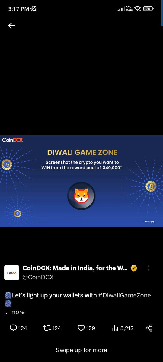 knightshaan's tweet photo. @CoinDCX #DiwaliGameZone https://t.co/UxmovyDx1Y