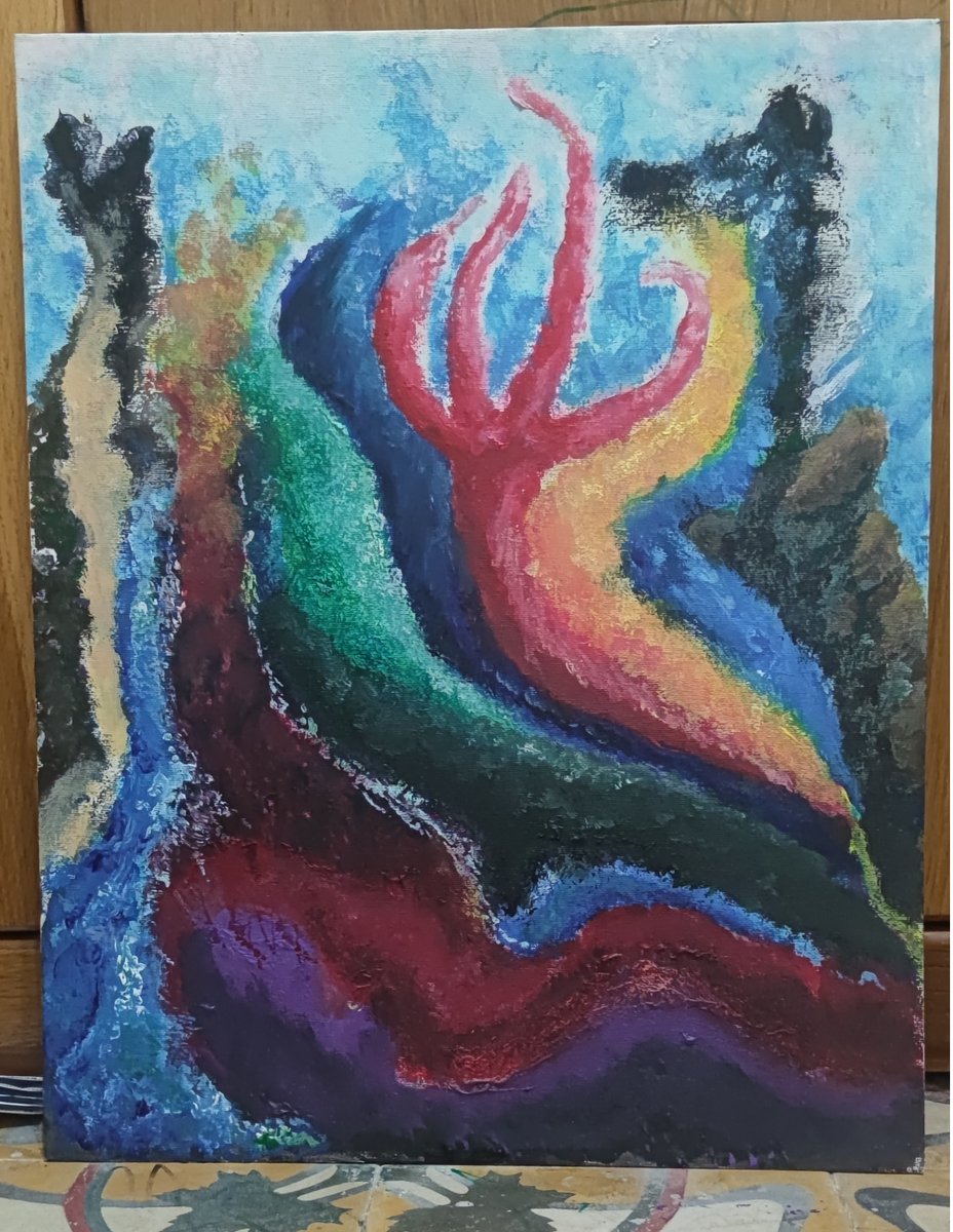 Was experimenting with texture and this was the result. #paintings #acrylicpainting #traditionalmedia
#traditionaldrawing