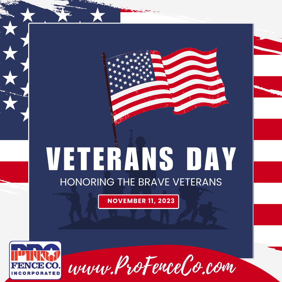 ProFenceCO1's tweet image. -&amp;gt; HONORING THE BRAVE VETERANS

On this Veterans Day, PRO Fence would like to express our utmost gratitude and appreciation for all the brave men and women who have served our country.

#VeteransDay #PROFence #ThankYouForYourService 

bit.ly/3sCvgan