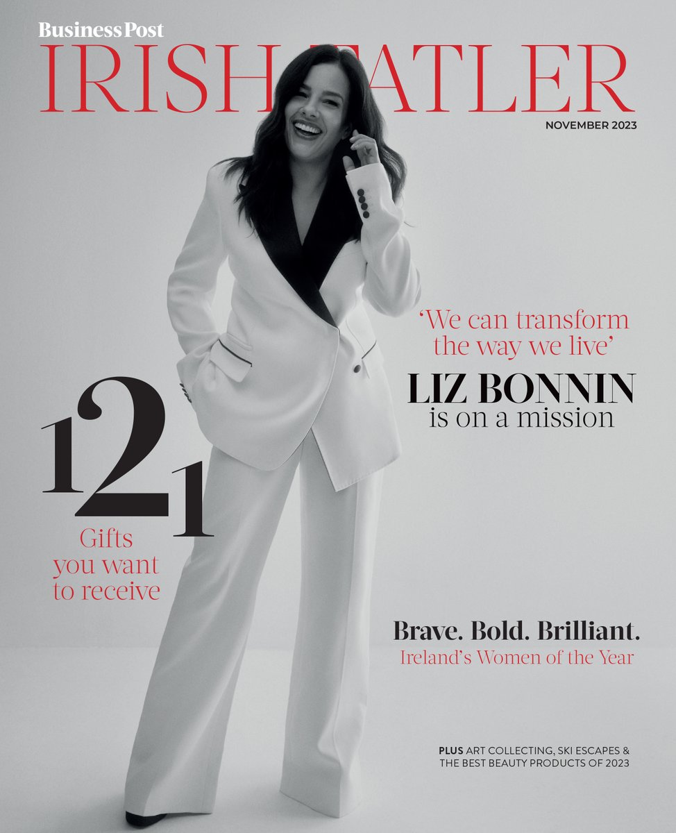 irishtatler's tweet photo. Out tomorrow with @businessposthq, our November cover star and Woman of the Year in Entertainment, TV presenter and science extraordinaire @lizbonnin talks climate anxiety, therapy, and her new BBC Two series. Don’t miss your copy 🗞️ https://t.co/Da7aMj4WUy https://t.co/UBa2fUrKLO