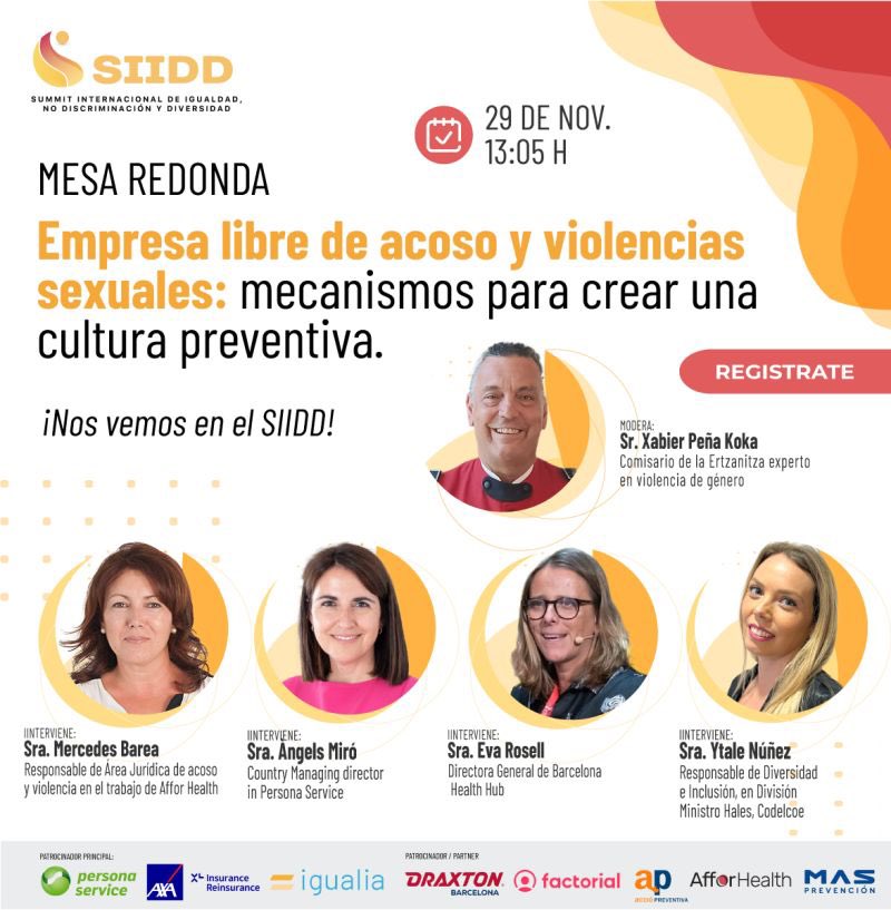 summit_igualdad's tweet photo. 1er SUMMIT INTERNACIONAL  DE IGUALDAD, NO DISCRIMINACIÓN Y DIVERSIDAD
“Afrontando el futuro con la integración de la Igualdad, la Diversidad y la Inclusión  para velar por la Salud Emocional en las Empresas y Organizaciones”
👉🏽Programa https://t.co/OBw9q9JreK
#SIIDD2023 https://t.co/ev39tA98Y6