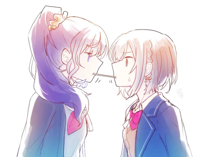 ポッキーの日急遽描くことにした!褒めて～ 