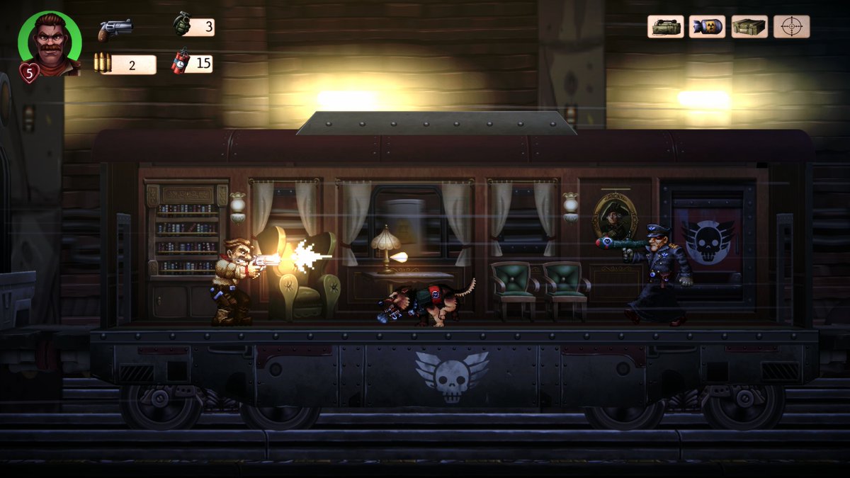 MansionGames's tweet photo. #OperationHighjump 🪂 #screenshotsaturday 🎞️
📢Last call for passengers!
The Valkyrie armoured train 🚂bound for the Alpine Fortress 🏔️is about to leave!
Do you want a ticket to ride, soldier 🪖?
#indiedev #indiegame #indiegames #gamedev #pixelart #devfromspain https://t.co/D5oKwzNzeS