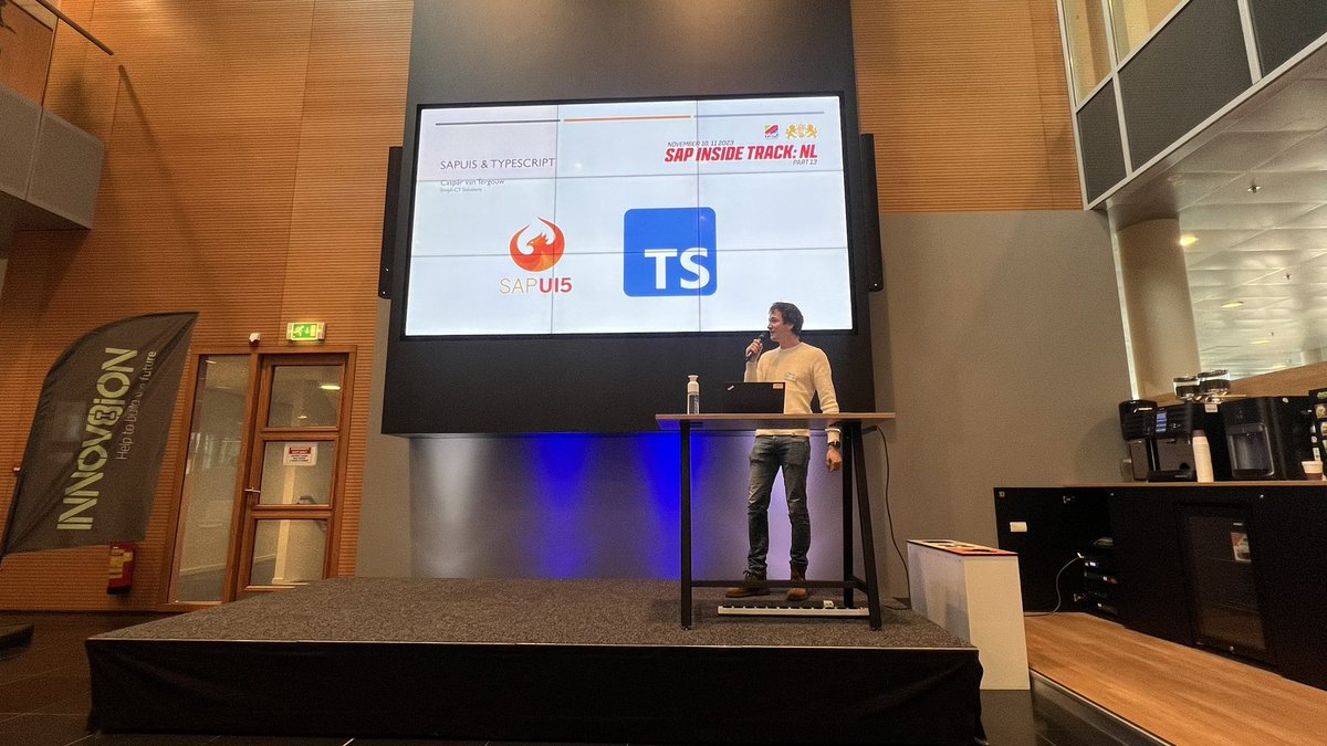 Qualiture's tweet image. Next up at #sitNL: #TypeScript and #sapui5 guru Caspár van Tergouw on, well, Typescript and SAPUI5!