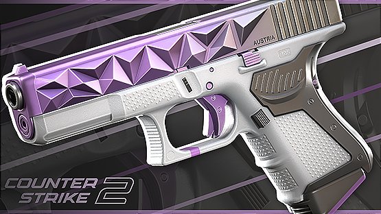 Experimental version of the Glock-18 Fragments😏
<a href="/CounterStrike/">CS2</a> 
Honestly, I love the combination of black-white and purple, what do you think of this combination?🧐

steamcommunity.com/sharedfiles/fi…