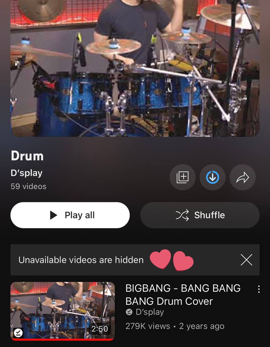 D'splay updated his Drum playlist! Making time despite his busy schedule 💛 Tune in on Monday at 6PM KST / 5PM Manila for his new drum cover🥁🐯 🔗youtube.com/@Dsplay27 VIPs, make sure to subscribe to Daesung too! youtube.com/@D-Lable #DSPLAY #DAESUNG #BIGBANG #대성…