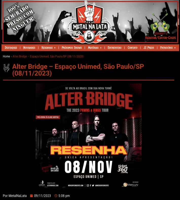 Alter Bridge Brasil (@alterbridgebrasil) • Instagram photos and videos