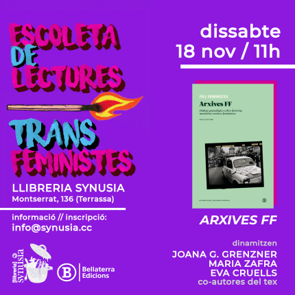 Bentrobadis! Comencem la gira de presentació  del llibre 'Arxives Feministes' que hem publicat amb <a href="/Bellaterra_ed/">Bellaterra Edicions</a>. Dissabte 18/11 serem a l'Escoleta de Lectures Transfeministes de la llibreria @Synusia_ de Terrassa. Seguim resseguint i enxarxant la memòria feminista!