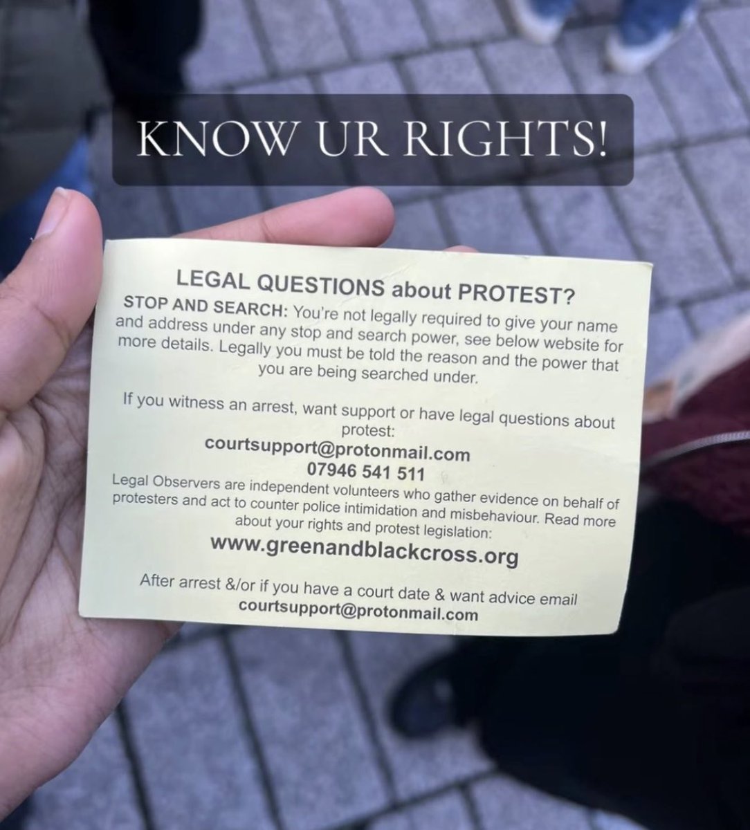 n1rbx_'s tweet photo. KNOW YOUR RIGHTS!! - Hope This Helps 

#FreePalestineFromIsrael 
#Protest https://t.co/xOYQ9puM1B