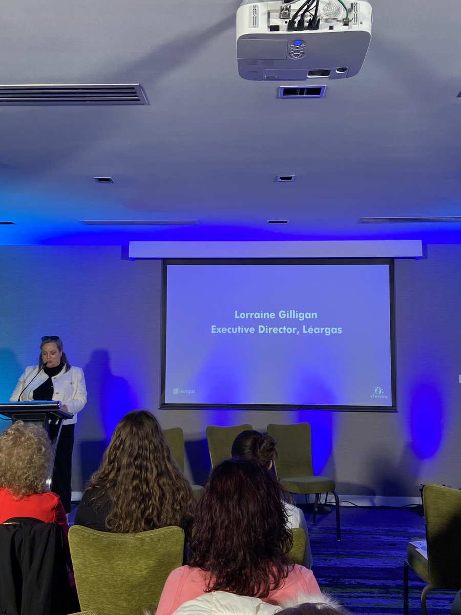 <a href="/LoGill/">Lorraine Gilligan</a> opens the #etwinning National Conference. Looking forward to some very informative workshops and a day of #celebration .