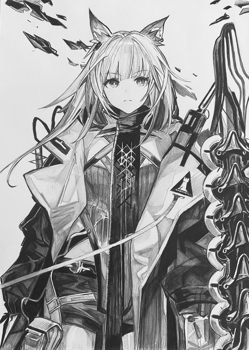 ___KIYOSHI_'s tweet image. 鉛筆模写　#アークナイツ