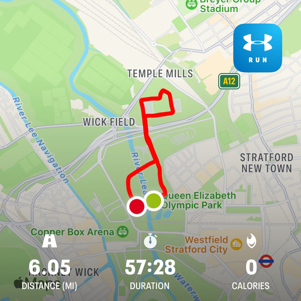 gbaxter147's tweet photo. That was a good run. Bit cold 🥶it was 4 then warmed up to 7 degrees 57 mins GB done. Now have to run back to see the 🔴🔵 army https://t.co/j8a6ZSjcRa