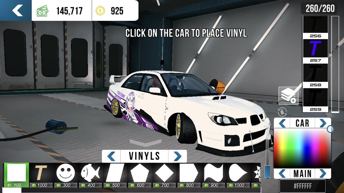 カーパーキング 作った両面痛車のバイナル枚数ロードスター以外260枚