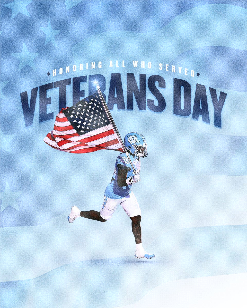 Thank you to all the brave men and women who have served and continue to serve 🇺🇸 #CarolinaFootball 🏈 #UNCommon