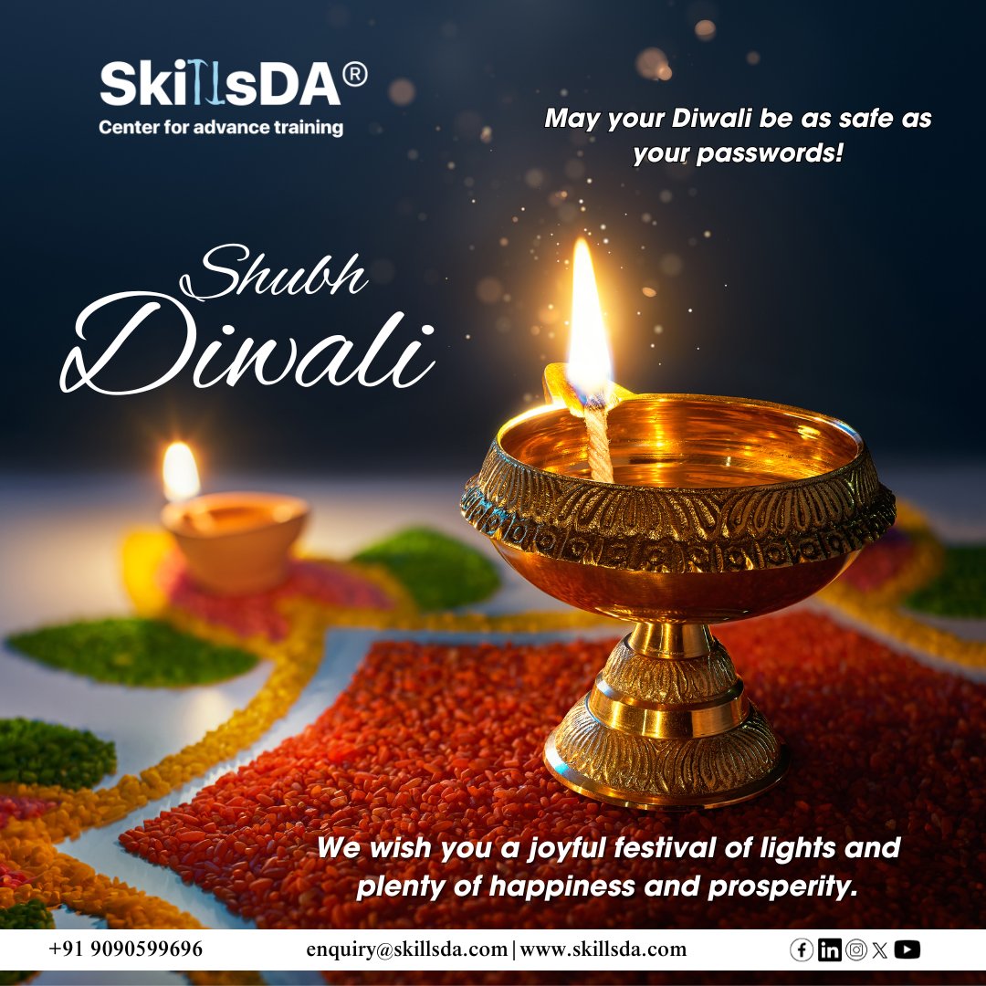 skillsda's tweet photo. May the divine light of Diwali bring you and your family endless joy and prosperity. Shubh Diwali!

#happydiwali #shubhdhanteras #shubhdiwali #deepavali #festival #festivaloflights https://t.co/Jn3c3xhAAT