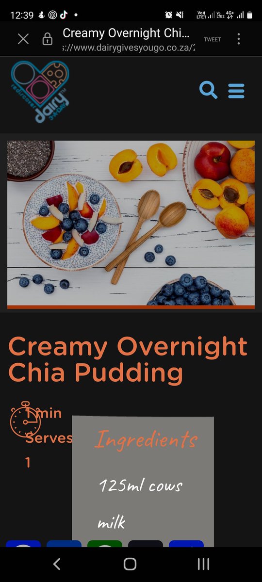 @DairyGivesYouGo Creamy Overnight Chia Pudding
#EnjoyDairy #DairyGivesYouGo