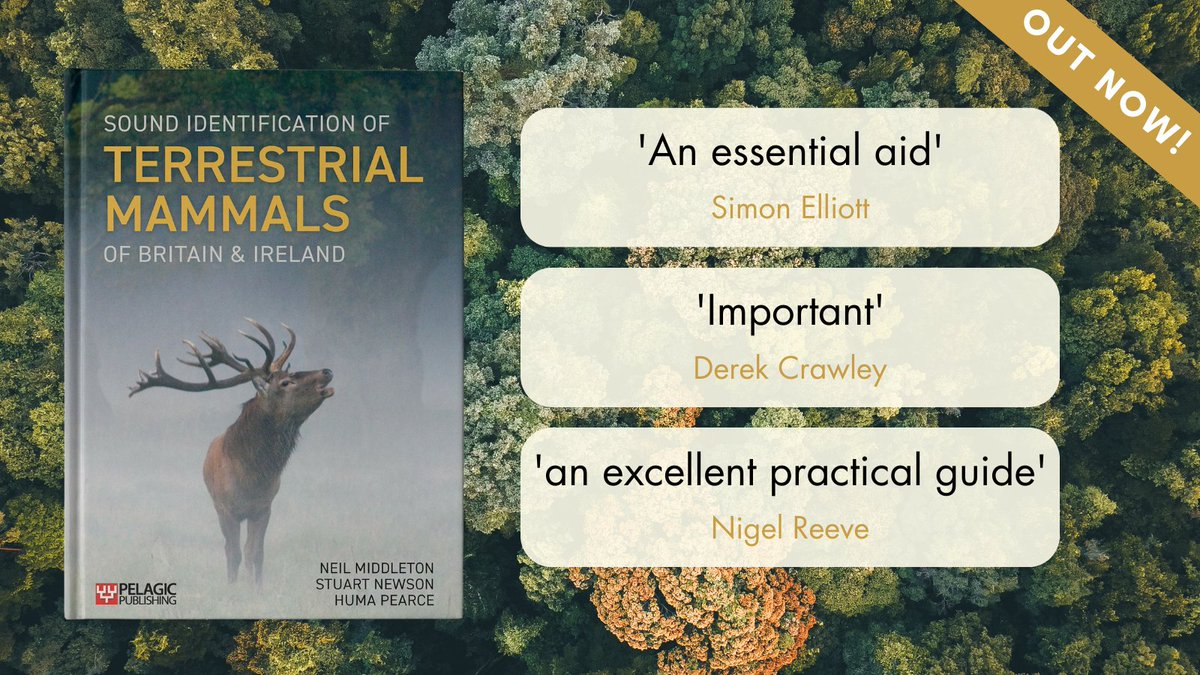 Sound Identification of Terrestrial Mammals of Britain and Ireland by @BatAbility, @NewsonStuart and Huma Pearce is NOW AVAILABLE! 📖 Order your copy at loom.ly/iKq6zLg #acousticidentification #mammalsurvey #mammalsounds