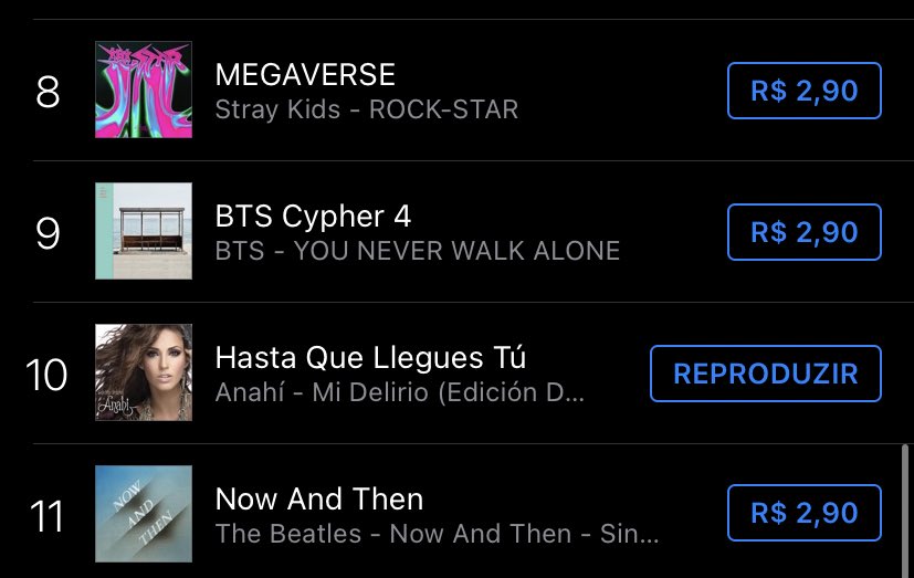 Hasta Que Llegues Tu está em #10 no iTunes Brasil 🇧🇷